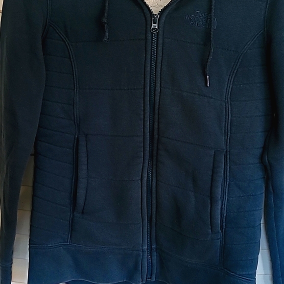 NorthFace Deep teal blue fleece lined zip front hoodie - Picture 2 of 11